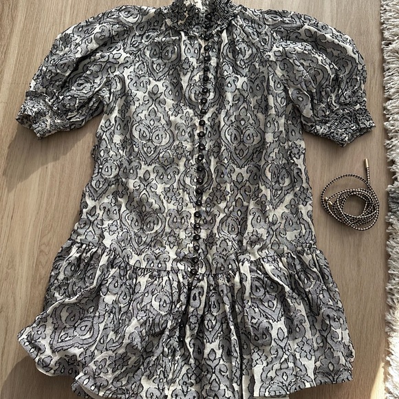 Zimmermann Black and Cream Lace Dress